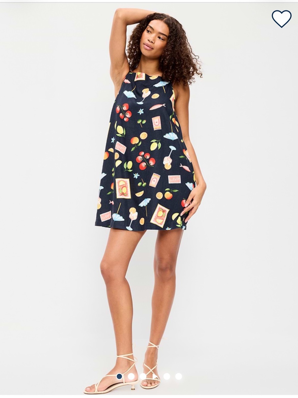 NWT Old Navy Linen-Blend Apron-Neck Mini Shift Dress Size PL
